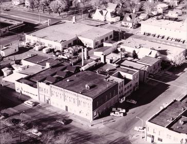 Cloverdale Meats building on Main Street in 1956