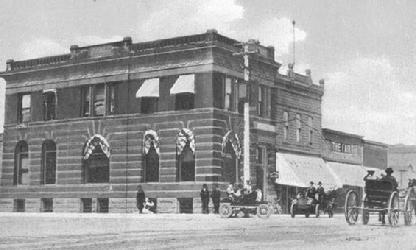 State Bank of Morton County building around 1906