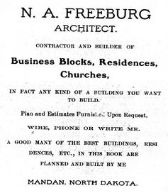 Historic N.A. Freeburg advertisement
