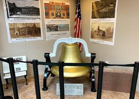 The Central School bell on display in 2019