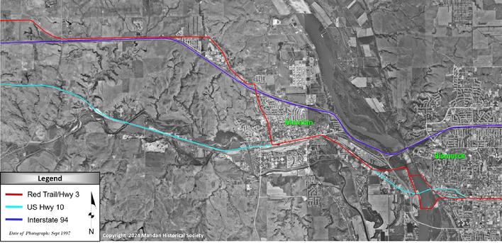 Historic image from the "Red Trail" aka State Route 3 page