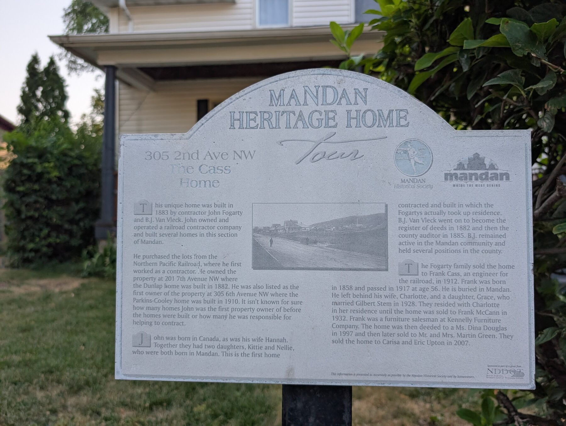 The Cass Home heritage sign