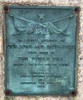 Prairie-rock memorial plinth at the Liberty Memorial Bridge
