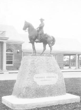 The Theodore Roosevelt Roughrider statue in Mandan